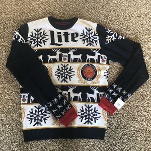 Limited edition Miller Lite ugly Christmas sweater